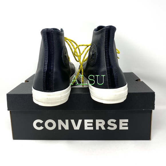🔥 BLACK FRIDAY 🔥 Converse Ctas High Leather Black Citron Men’s 163339C - Picture 7 of 8